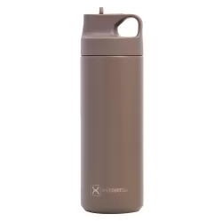 HYDROBREW Double Wall Insulated Sports Water Bottle - Khaki, 550ml