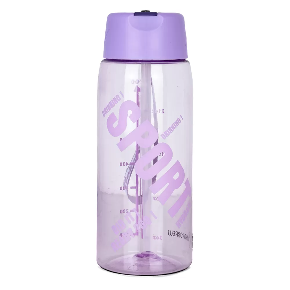 HYDROBREW Water Bottle 800ml with Grab String - Purple