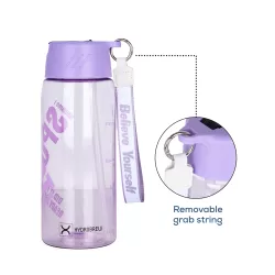 HYDROBREW Water Bottle 800ml with Grab String - Purple