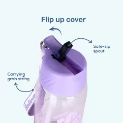 HYDROBREW Water Bottle 800ml with Grab String - Purple