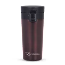 HYDROBREW Double Wall Insulated Tumbler Water Bottle - Black, 380ml