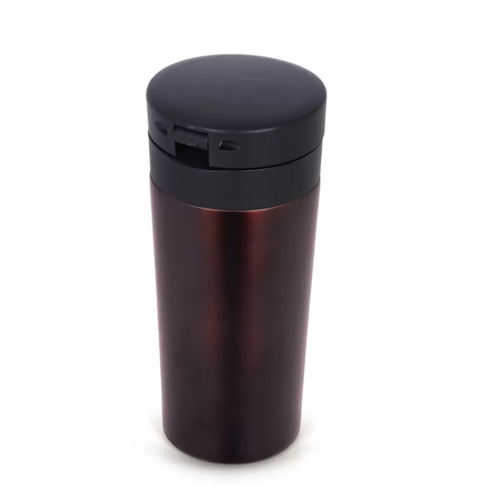 HYDROBREW Double Wall Insulated Tumbler Water Bottle - Black, 380ml