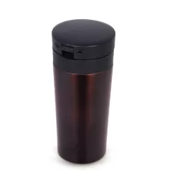 HYDROBREW Double Wall Insulated Tumbler Water Bottle - Black, 380ml