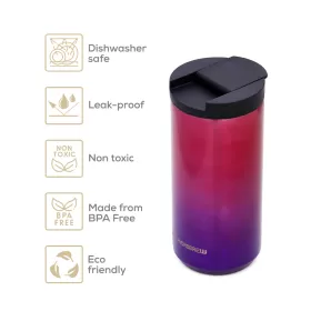 HYDROBREW Double Wall Insulated Tumbler Water Bottle - Chrome, 400ml