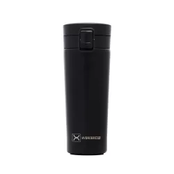 HYDROBREW Double Wall Insulated Tumbler Water Bottle - Black, 500ml