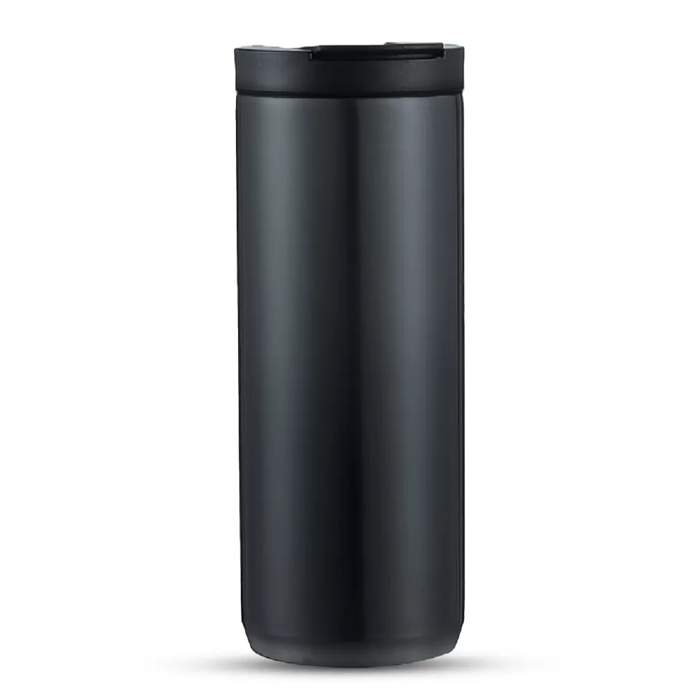 HYDROBREW Double Wall Insulated Tumbler Water Bottle - Black, 500ml