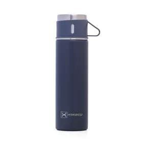 HYDROBREW Double Wall Insulated 500ml Tumbler Vacuum Flask with 2x 150ml Cup - Grey