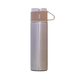 HYDROBREW Double Wall Insulated 500ml Tumbler Vacuum Flask with 2x 150ml Cup - Ivory