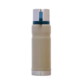 HYDROBREW Double Wall Insulated 650ml Tumbler Vacuum Flask with 2x 150ml Cup - Ivory