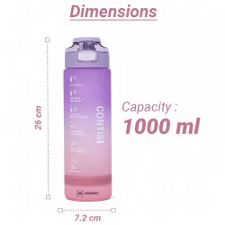 HYDROBREW Water Bottle 1000ml - Purple