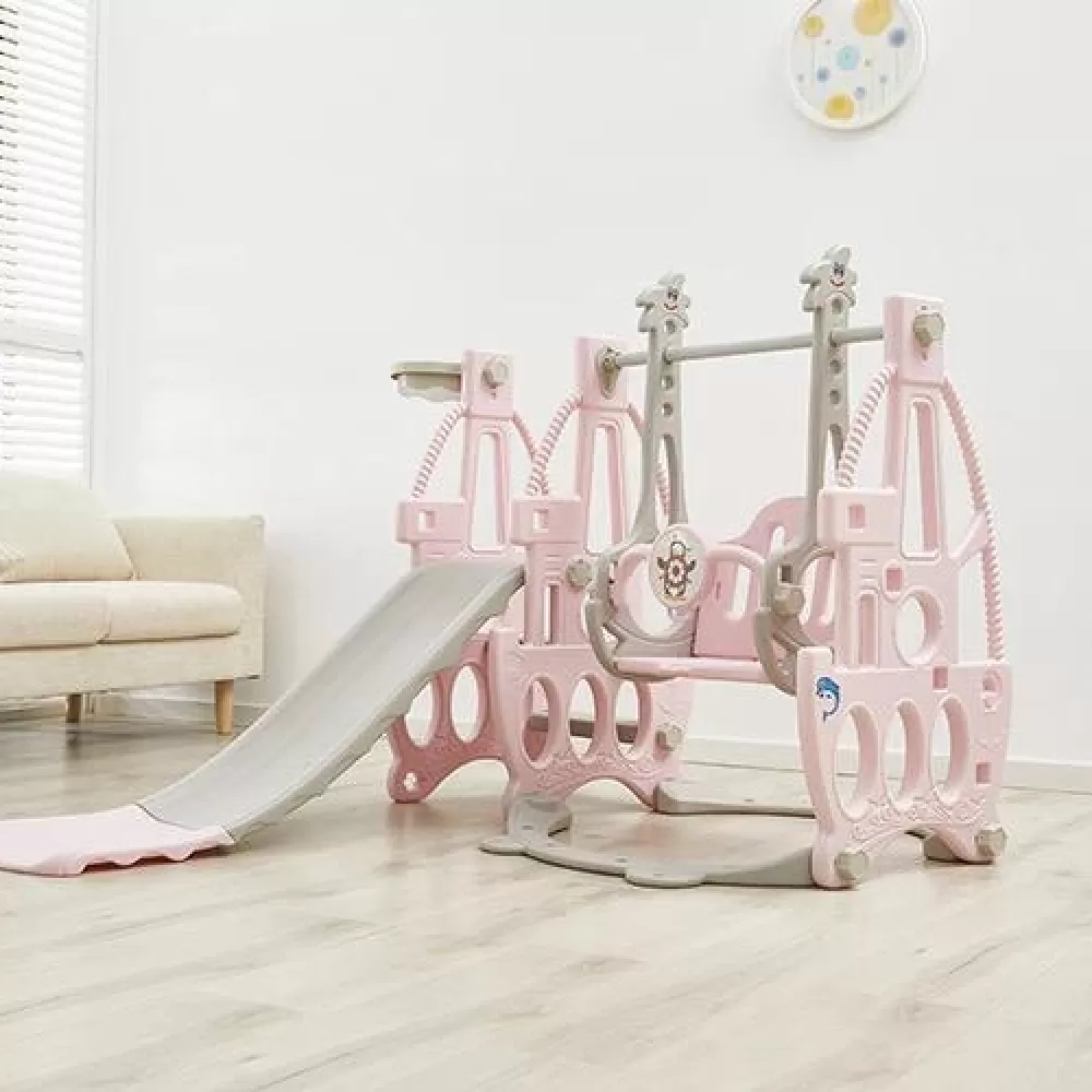 Little Story 3in1 Swing with Slide - Pink