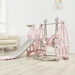 Little Story 3in1 Swing with Slide - Pink