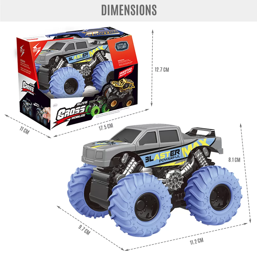 Little Story 4X4 Inertia Die Cast Car-Blue