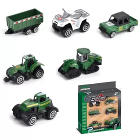 Little Story Alloy Sliding Farmer's Vehicle (6Pcs)-Multicolor