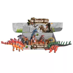 Little Story 6Pcs Simulated Dinosaur With IC Vocalization Toy (Included 2Pcs*AG3 Batteries)-Multicolor