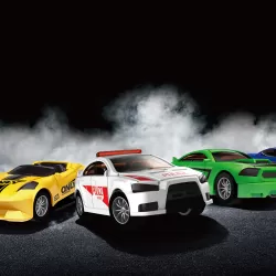 Little Story 8Pcs Slide Die Cast Toy Rapid Car Set