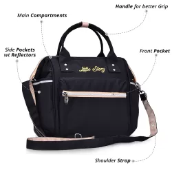 Little Story Ace Diaper Bag - Black