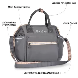 Little Story Ace Diaper Bag - Grey