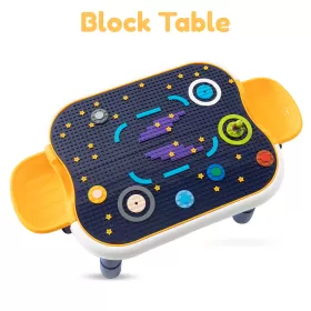 Little Story 4 In 1 Block Activity Table with Blocks - Blue