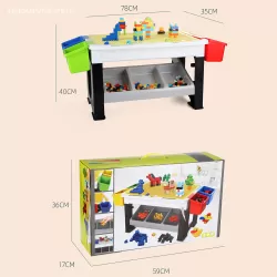 LITTLE STORY BLOCKS 3 IN 1 ACTIVITY TABLE - Grey