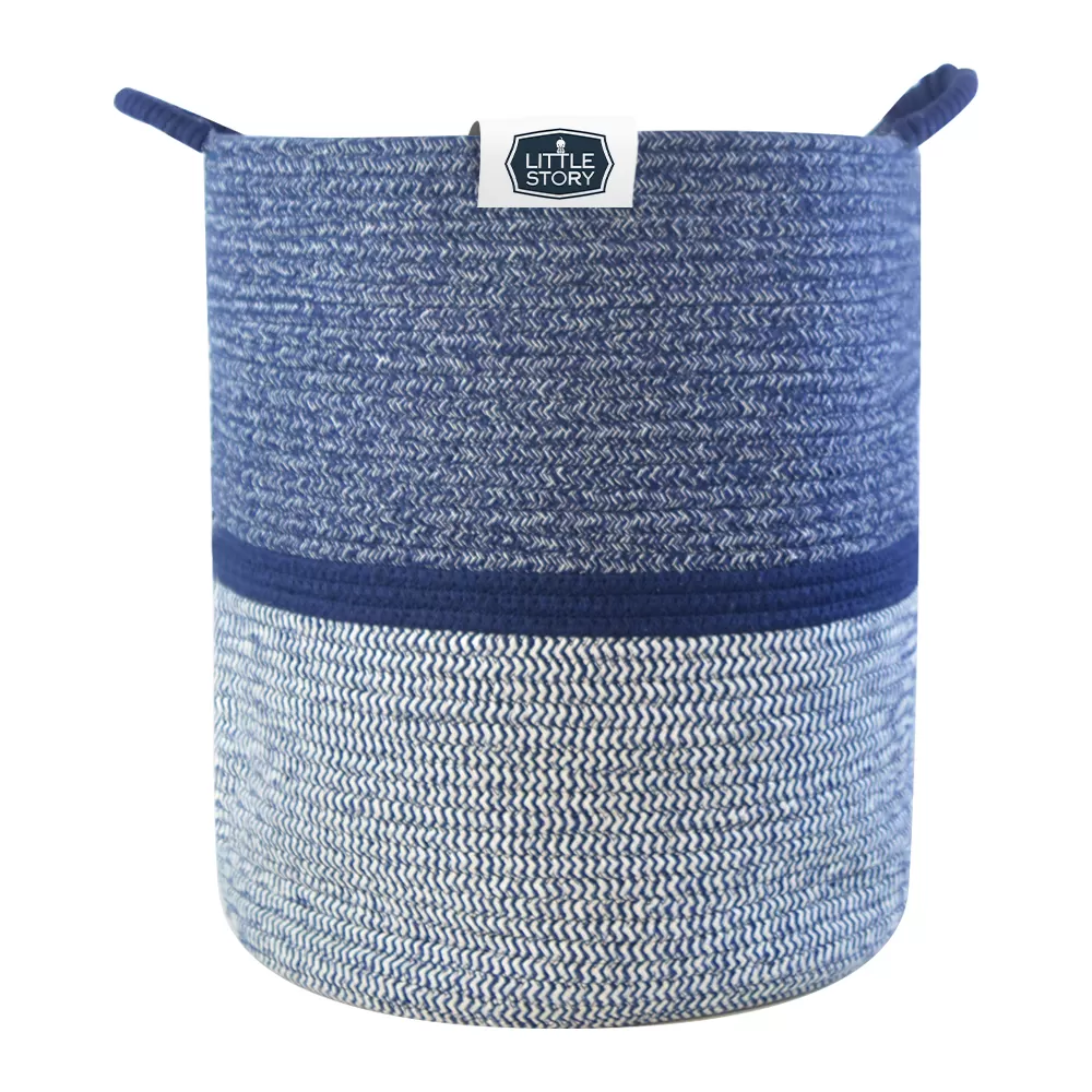 Little Story - Cotton Rope Diaper Caddy XL - Blue