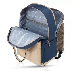 Little Story Kenzie Mom Dad Travel Diaper Backpack - Dark Blue