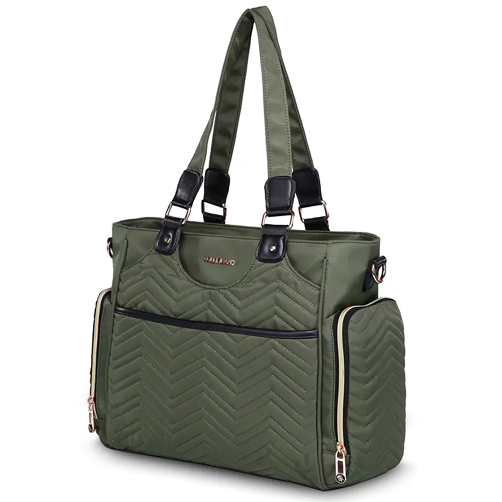 Little Story Matilda Diaper Bag - Olive Green