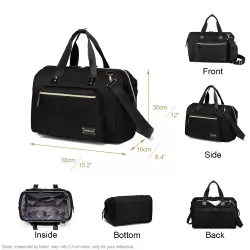 Little Story Zera Mom Dad Diaper Bag - Black