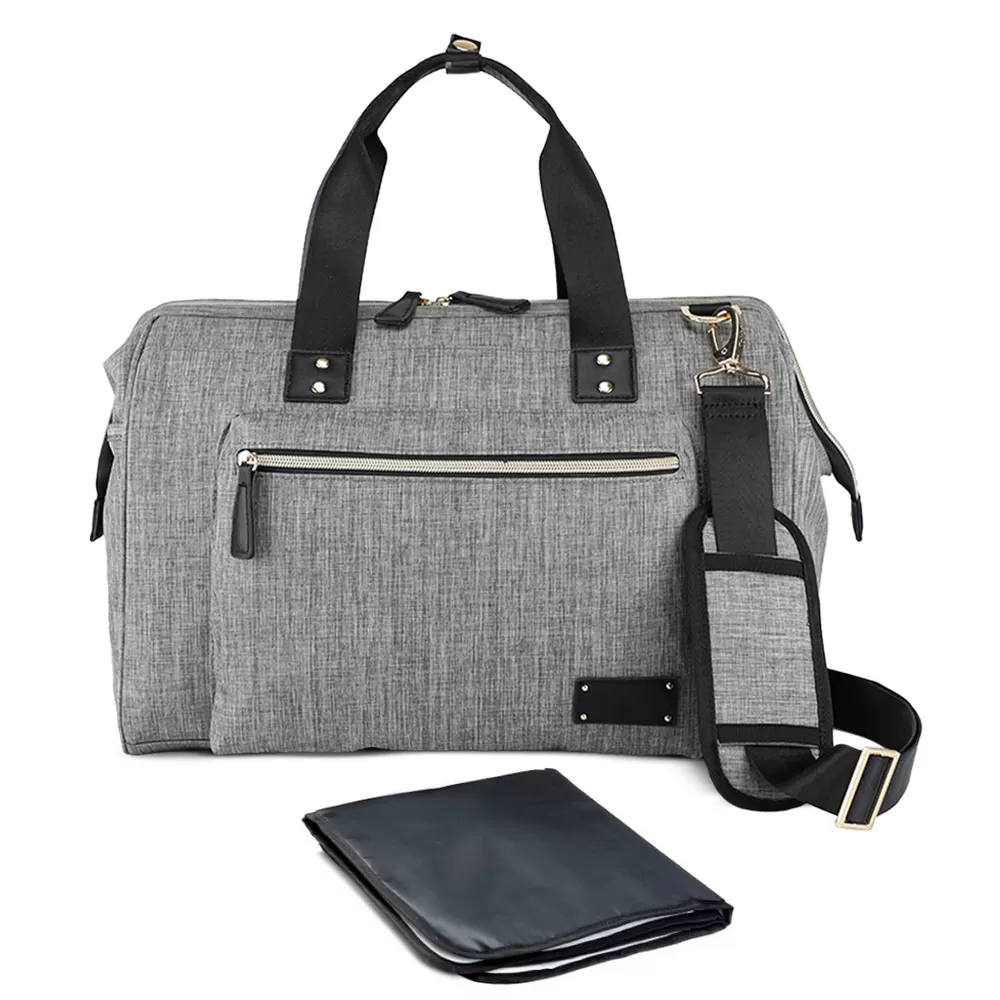 Little Story Zera Mom Dad Diaper Bag - Grey