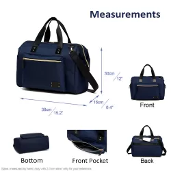 Little Story Zera Mom Dad Diaper Bag - Navy Blue