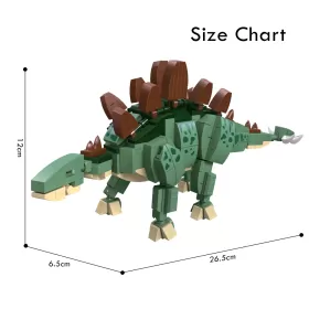 Little Story Block (Leg Godt) Toy Dinosaurs World - Stegosaurus (322 Pcs)