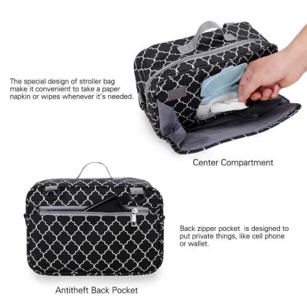 Little Story Baby Diaper Changing Clutch Kit - Black