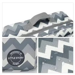 Little Story Baby Diaper Changing Clutch Kit - Wave Grey