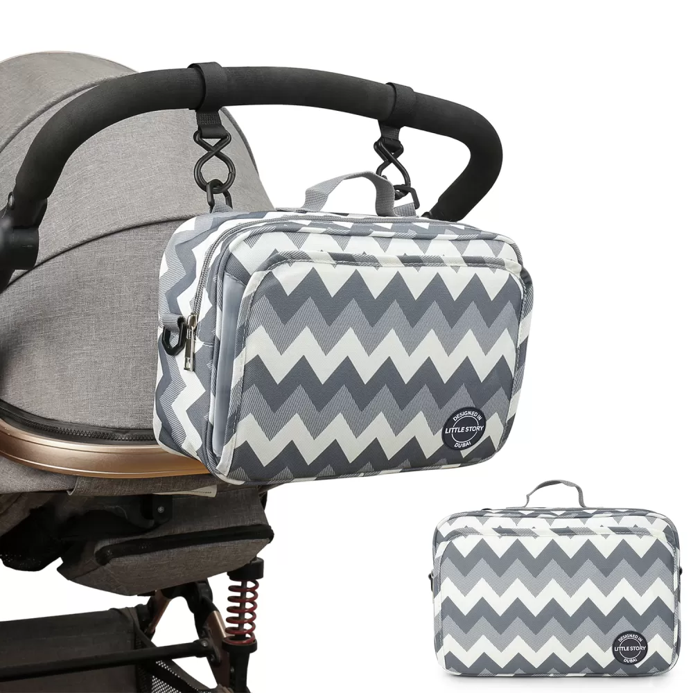 Little Story Baby Diaper Changing Clutch Kit - Wave Grey