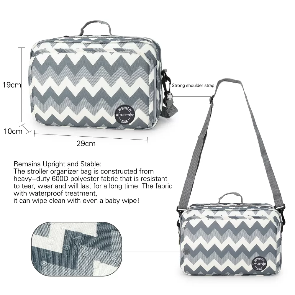 Little Story Baby Diaper Changing Clutch Kit - Wave Grey