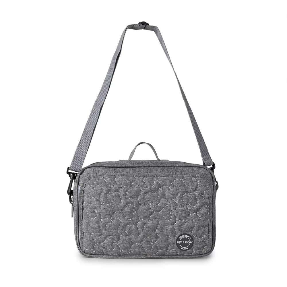 Little Story Baby Diaper Changing Clutch Kit - Quilted Grey