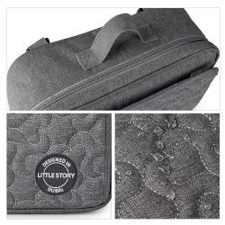 Little Story Baby Diaper Changing Clutch Kit - Quilted Grey