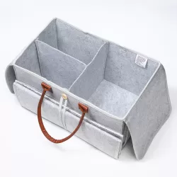 Little Story 2in1 Diaper Caddy with Mat XL - Grey