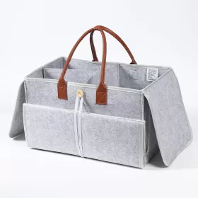 Little Story 2in1 Diaper Caddy with Mat XL - Grey