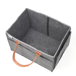 Little Story Diaper Caddy + Pouch - Large - Dark Grey