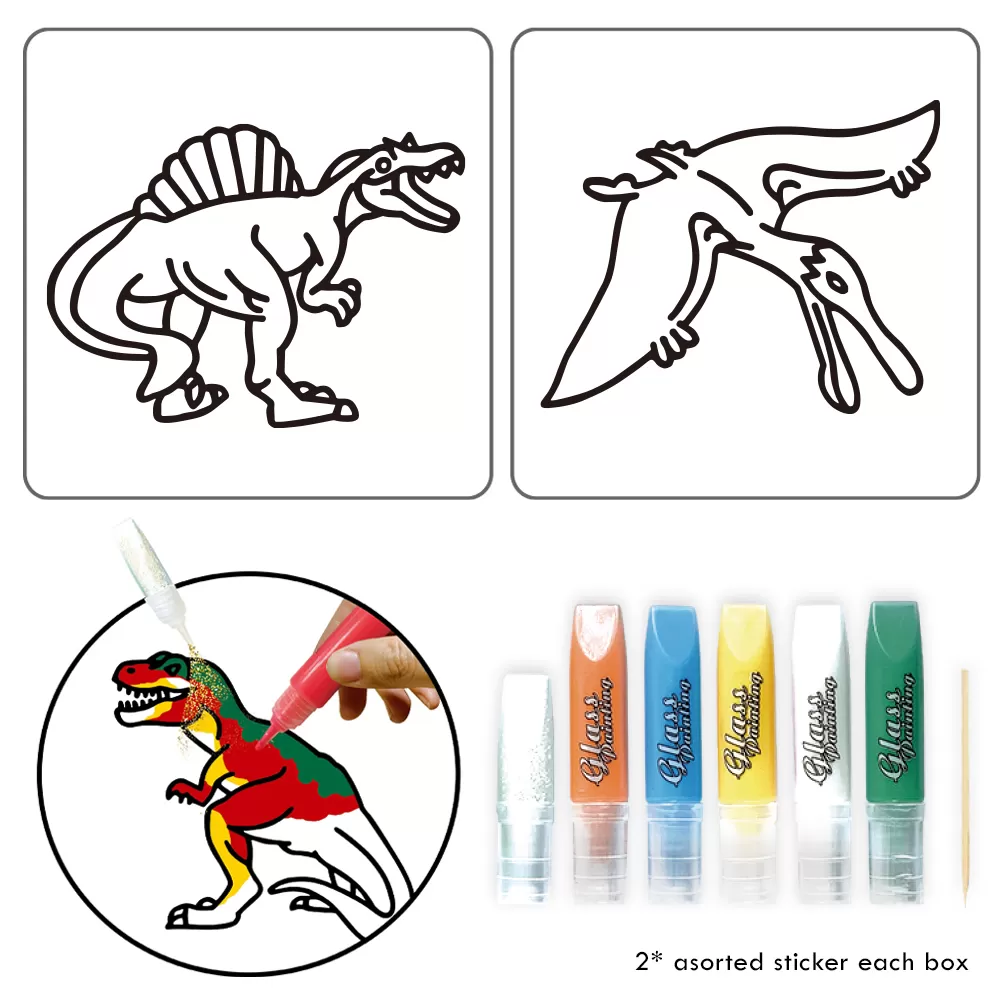 Little Story DIY Kids Art &amp; Craft 3D Painting Set - Dinosaur