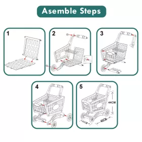 Little Story Role Play Market Shopping Cart Toy Set (56 Pcs) - Green