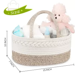 Little Story Cotton Rope Diaper Caddy - Ivory