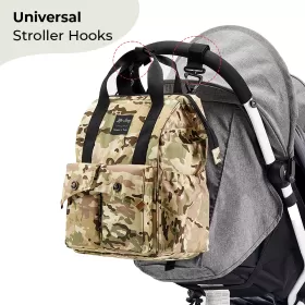 Little Story Elite Diaper Bag with Stroller Hooks & Changing mat - Camouflage