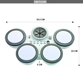 Little Story - Kids Electronic Drum Set - Grey