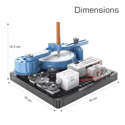 Little Story DIY 48 Pattern Electrical Painting Plotter Instrument (36 Pcs), STEM Series - Blue