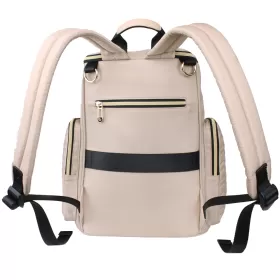 Little Story Georgia Diaper Bag with Changing Pad & Stroller Hooks - Ivory