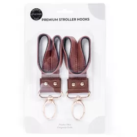 Little Story Premium Stroller Hooks - Brown