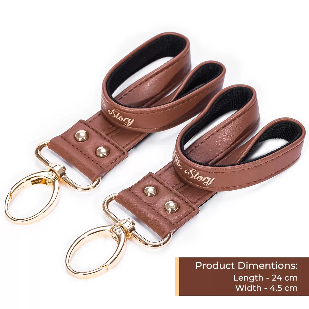 Little Story Premium Stroller Hooks - Brown