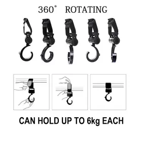 Little Story Rotating Compatible Stroller Hooks